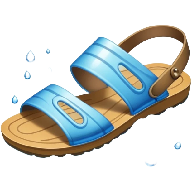 Water oozing from sandals emoji