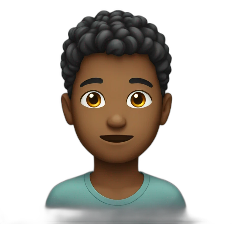 Boy with a shap emoji