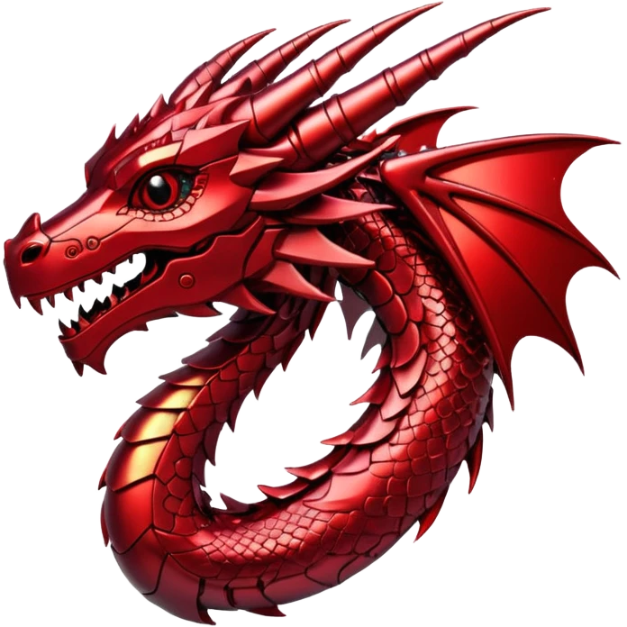 red glitter cyberpunk dragon emoji