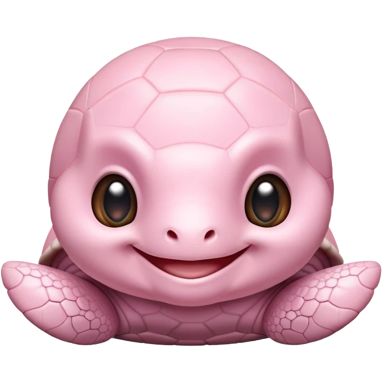 adorable light pink baby turtle smiling emoji