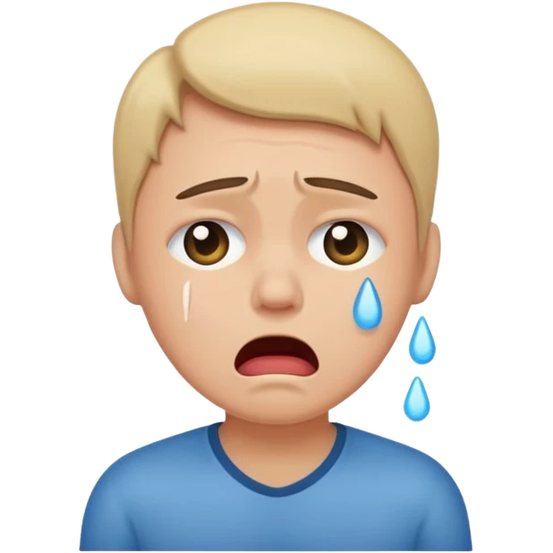 crying with shout, full body. emoji