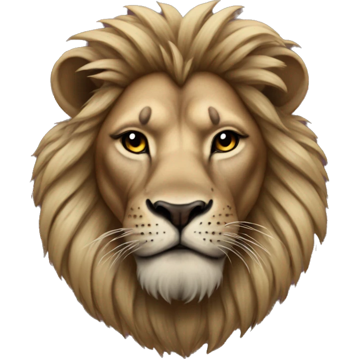 Tattoos on a lion emoji