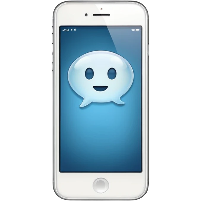 an iphone where we can see bubble speech on the screen emoji
