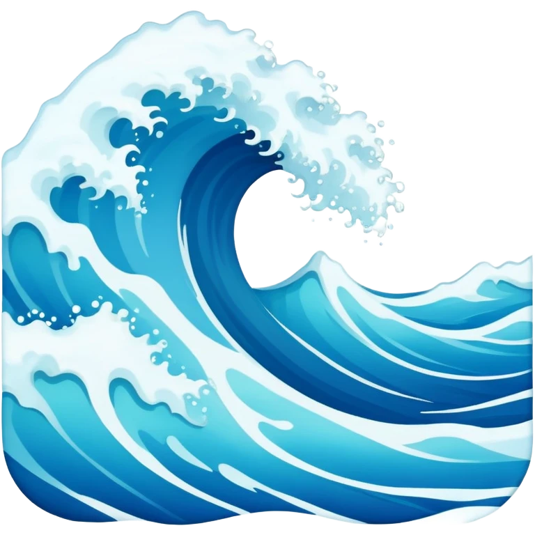 clear blue water waves emoji