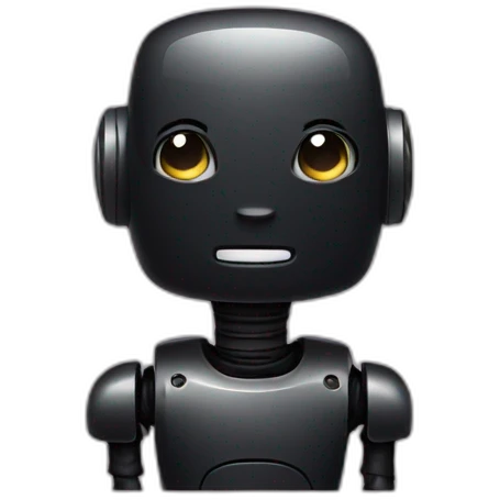cute black robot emoji