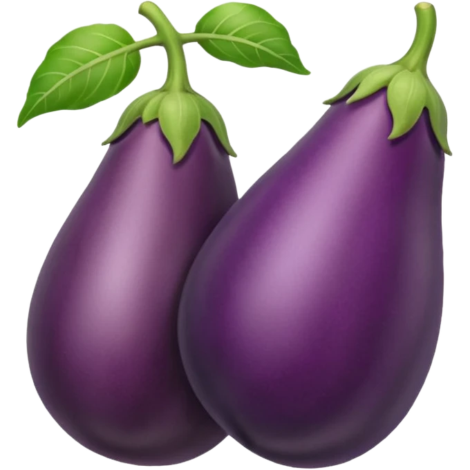 Eggplant with peach emoji
