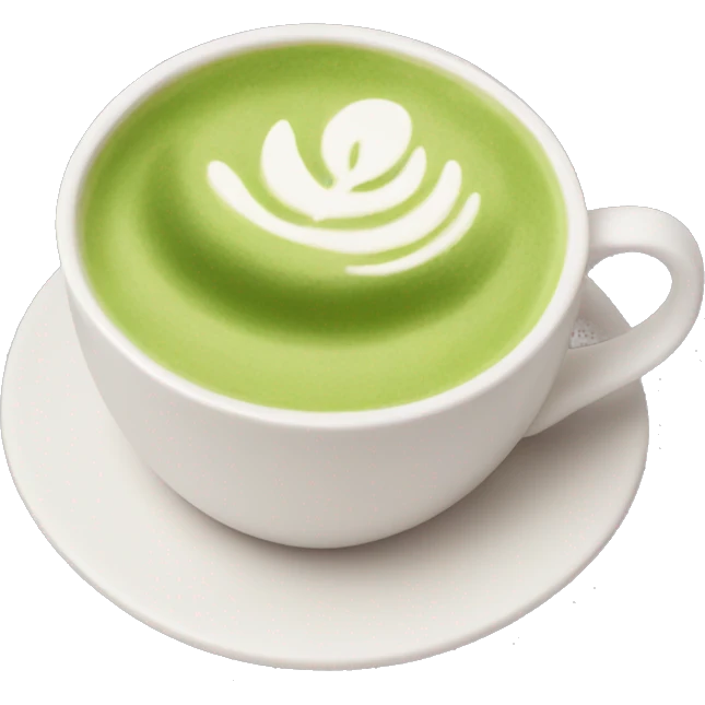 matcha latte in aesthetic cup emoji