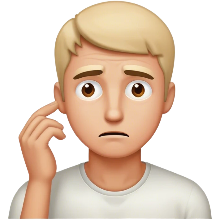 Guy Searching Solution, focus, desesperated emoji