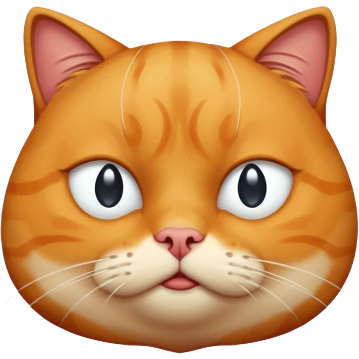 Fat ginger cat crying after being hit by a car  emoji
