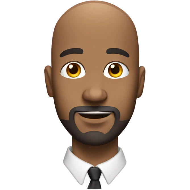 bald man with goatee gay pride  emoji