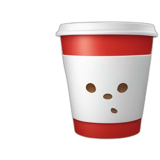 Red cup with a white circle emoji