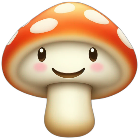 Small happy mushroom emoji