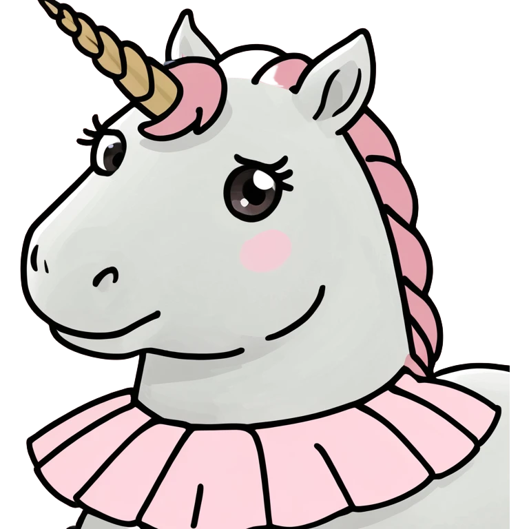 Unicorn in a tutu emoji