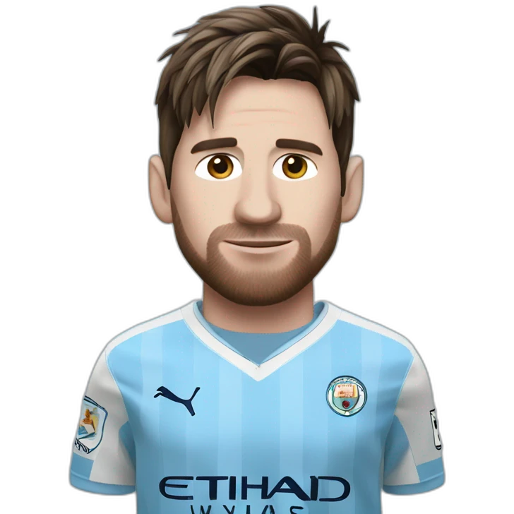 messi wearing Manchester city uniform emoji