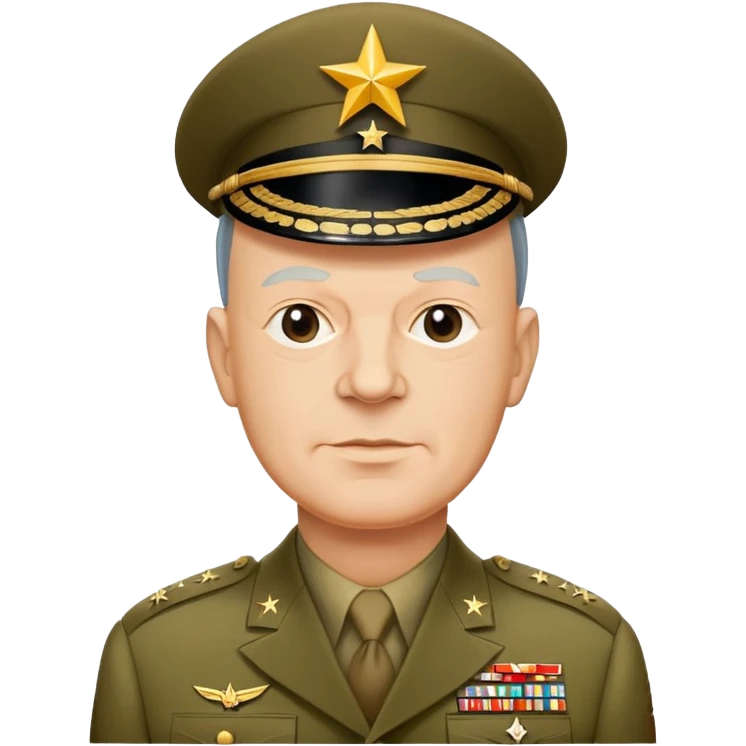 General Eisenhower in military uniform with five stars, World War II era emoji