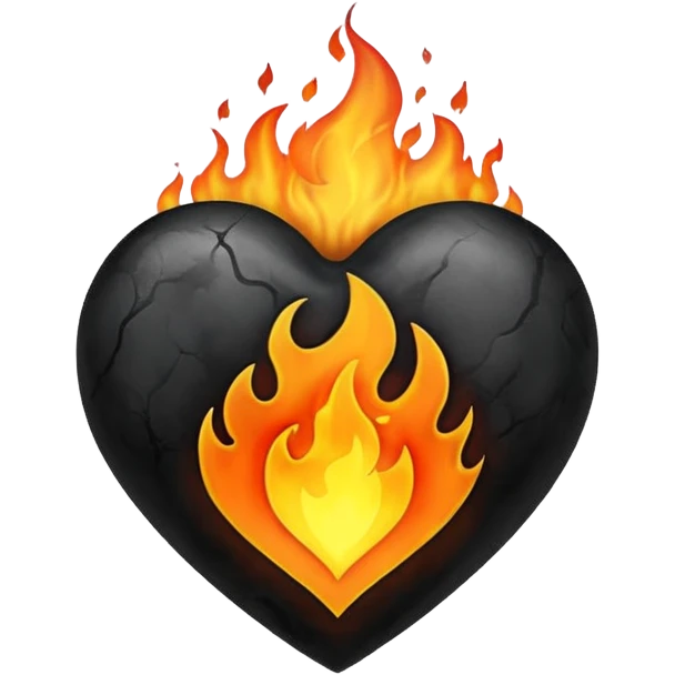 ❤️‍🔥same Balck fire heart emoji