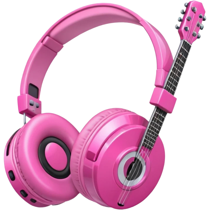 🎧 🎸💿 but make them all pink emoji