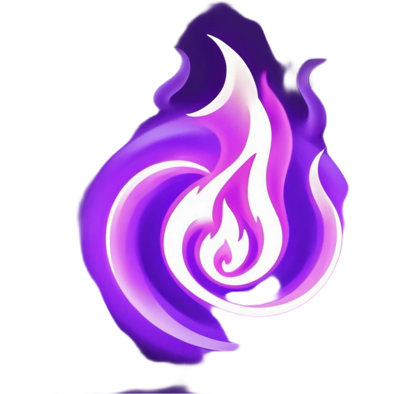 Double magical purple flame emoji