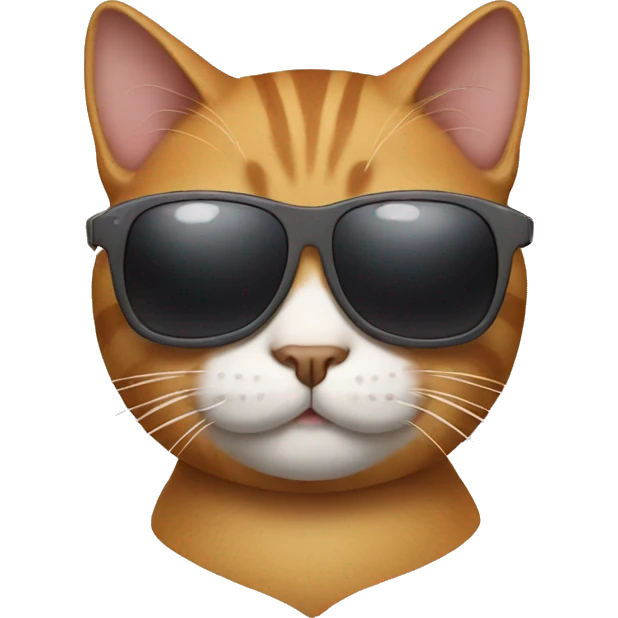 Cat with sunglasses emoji