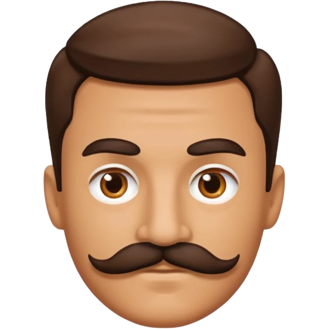 picture 2 with another style of mustache emoji