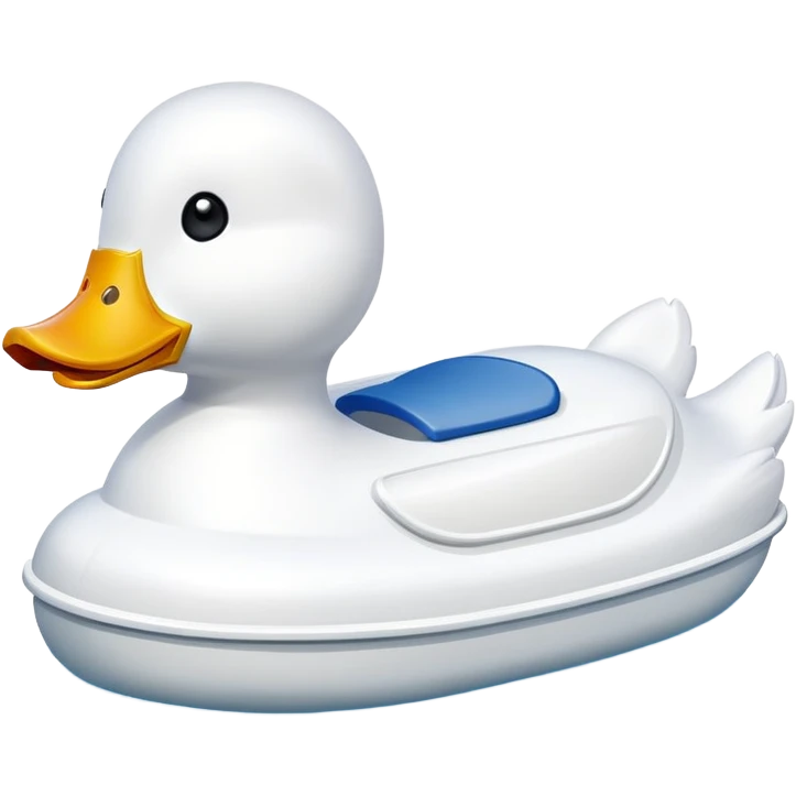 The white duck-shaped pedal boats  emoji