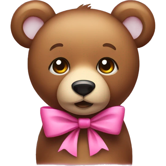 Bear with a pink bow emoji