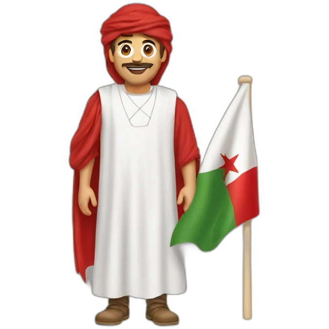 Homme avec un drapeau du Maroc emoji