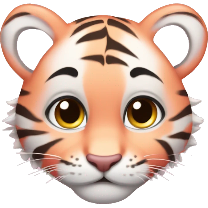 Pink baby tiger emoji