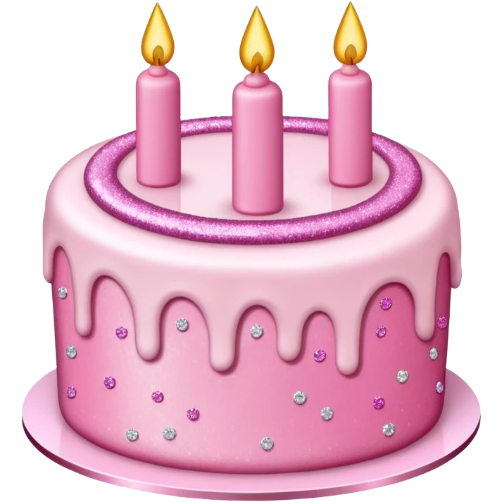 Glitter Pink Cake emoji