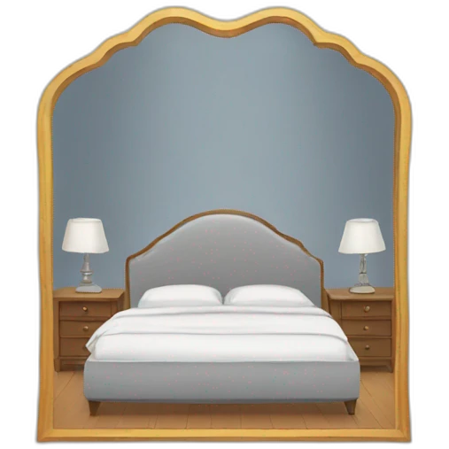 room with big mirror emoji