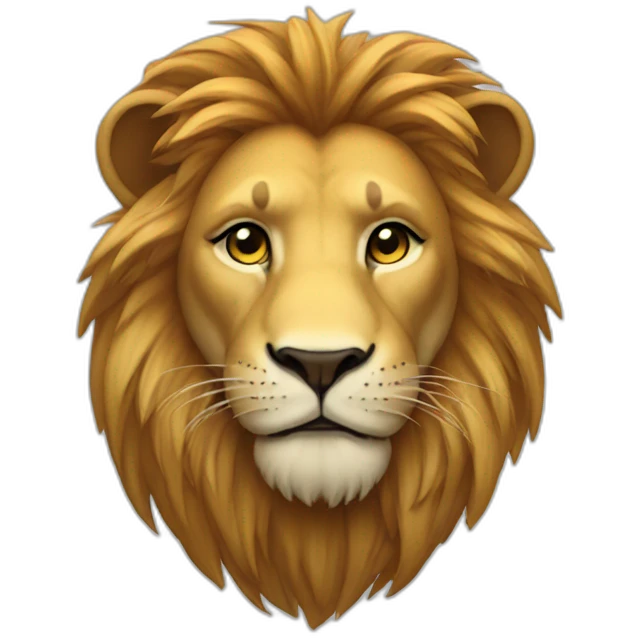 Une lion emoji