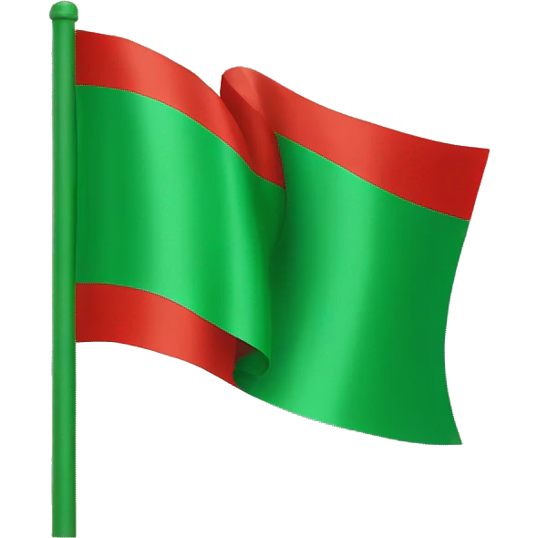 Green red flag  emoji