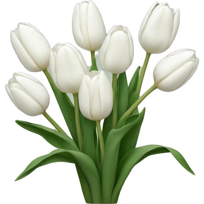 White tulips  emoji