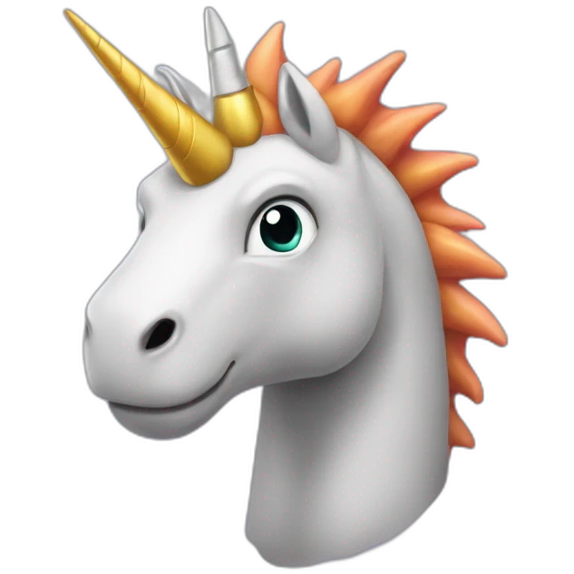 Licorne sur dinosaures emoji