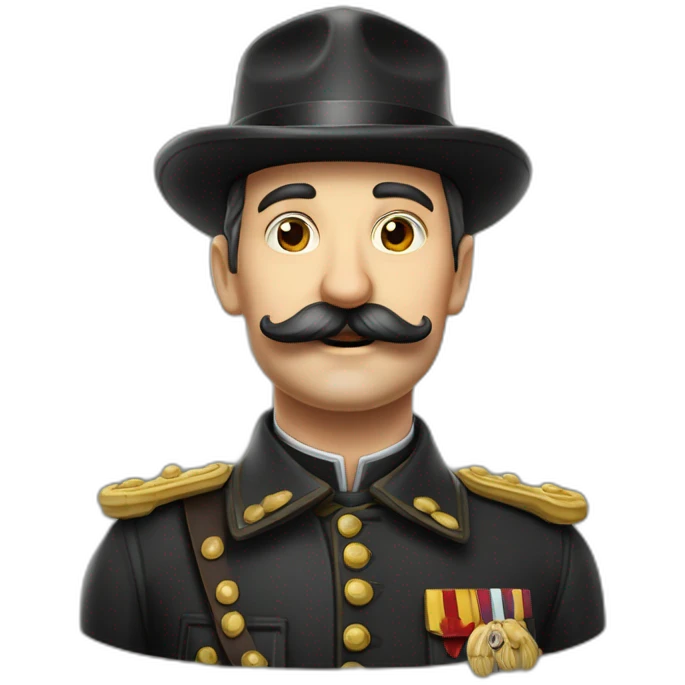 Chancelier allemand en 1939 avec une petite moustache noir emoji