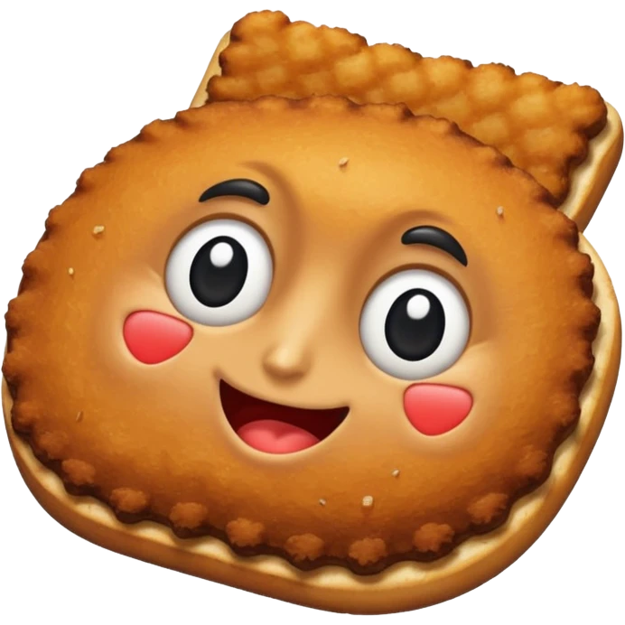 Black schnitzel emoji