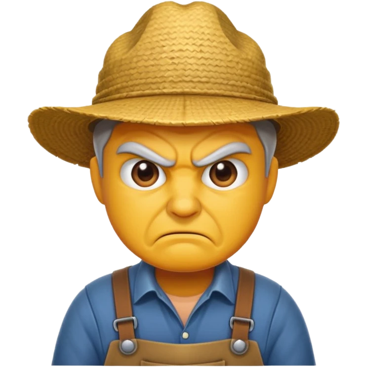 angry farmer  emoji