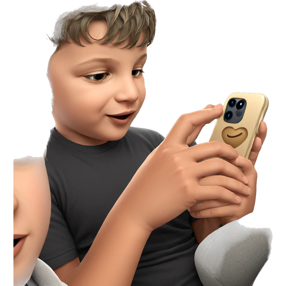 intimate moment with phone emoji