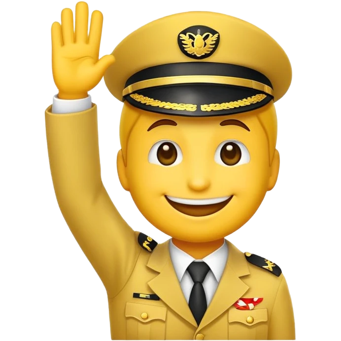 saluting emoji with text "YES SIR" emoji