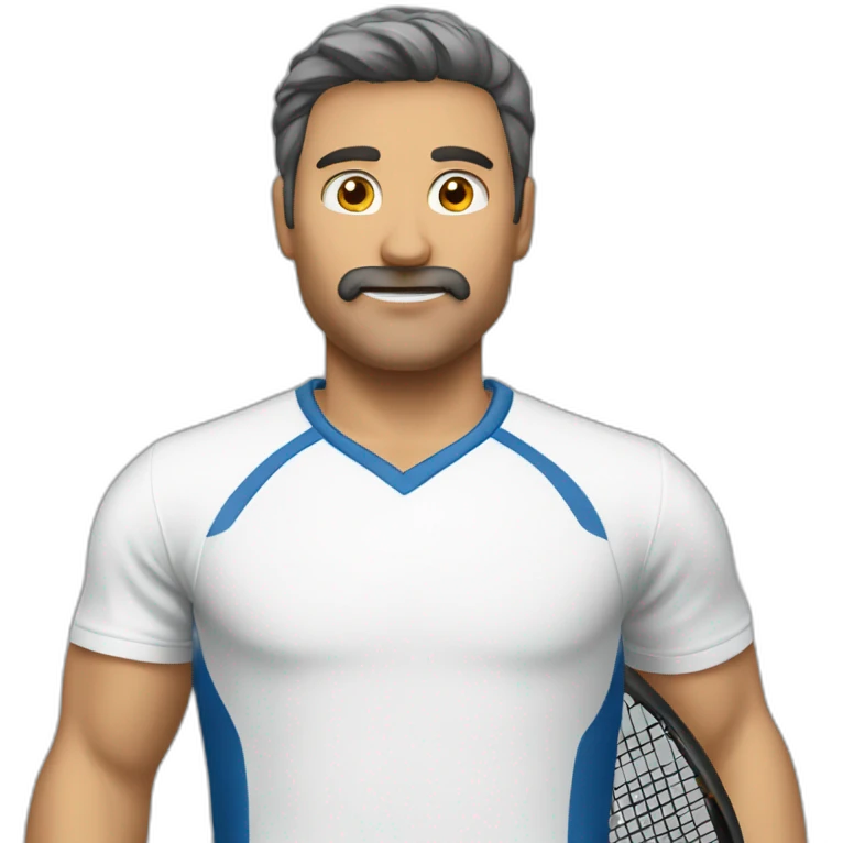Hombre  blanco  tenis informatico emoji
