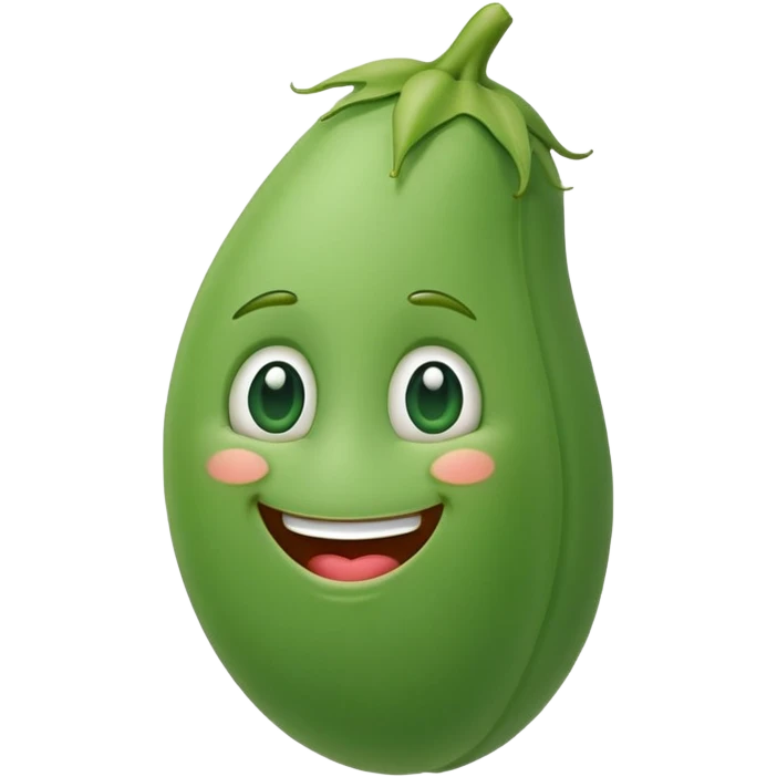 1 poroto con cara emoji