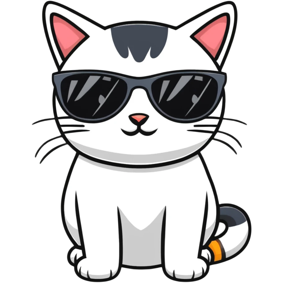 Cat with sunglasses emoji