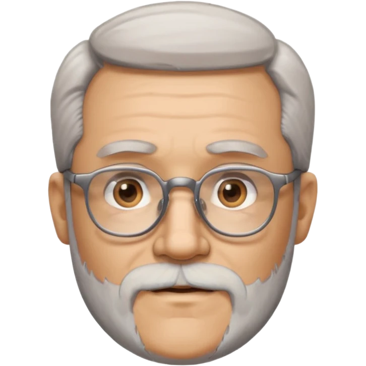 "viejito joven con lentes y barba con pocas canas emoji