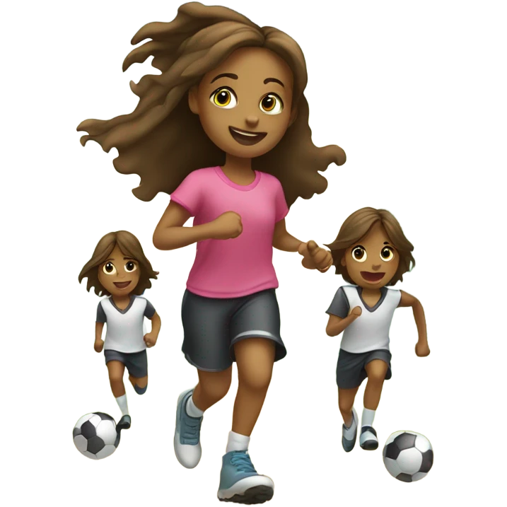 girl with boys outdoors emoji
