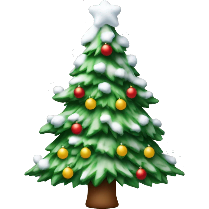 Weihnachtsbaum mit schnee  emoji