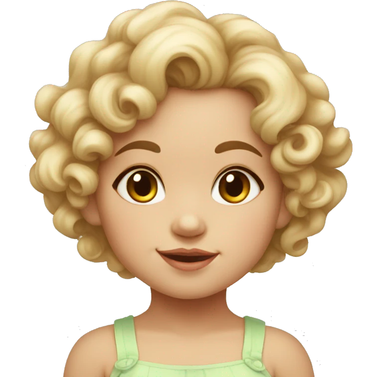 Sweet little baby girl that is light skinned and curls and chubby cheeks emoji