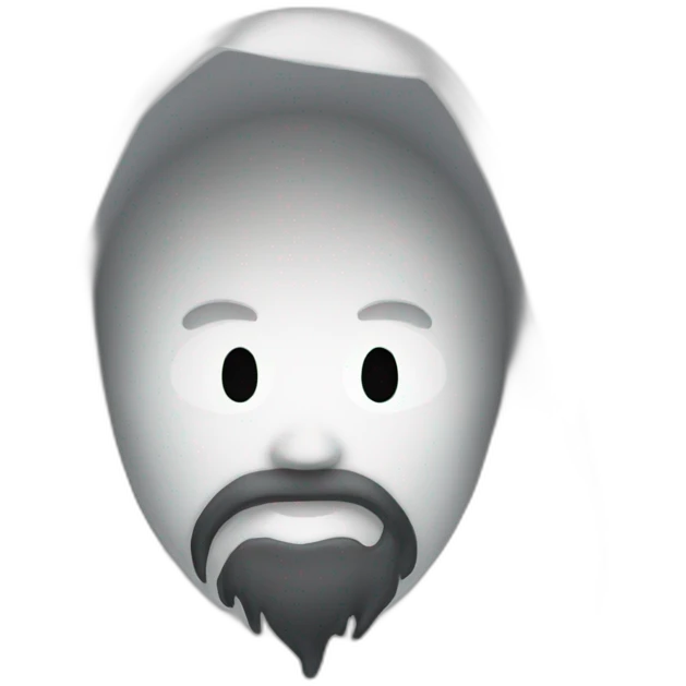 Ghost with a beard emoji