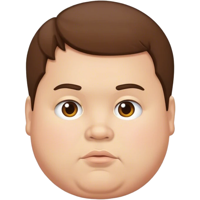 fat boy brunette  emoji