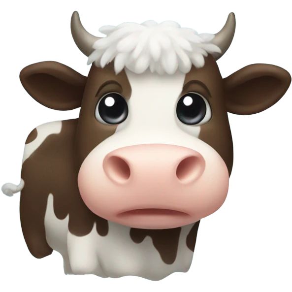 fluffy cow emoji