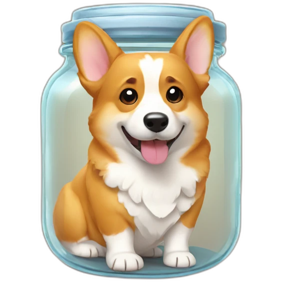 corgi in a honey jar emoji